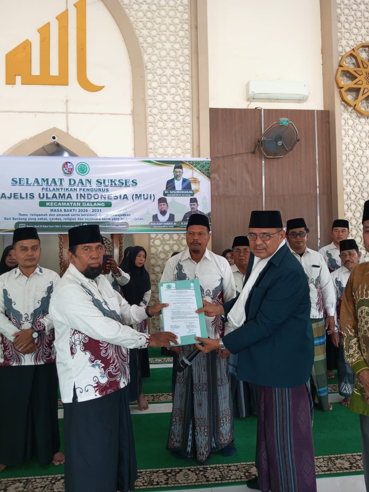 Al Ustadz Drs HM Sakti Rangkuti MA Resmi Pimpin MUI Kecamatan Galang Masa Khidmat 2026–2031