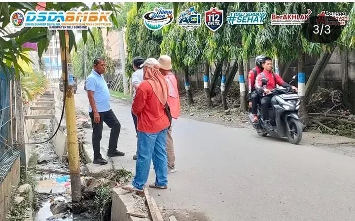 Pengerjaan Drainase Jalan Kolam Desa Medan Estate Terus Berlanjut