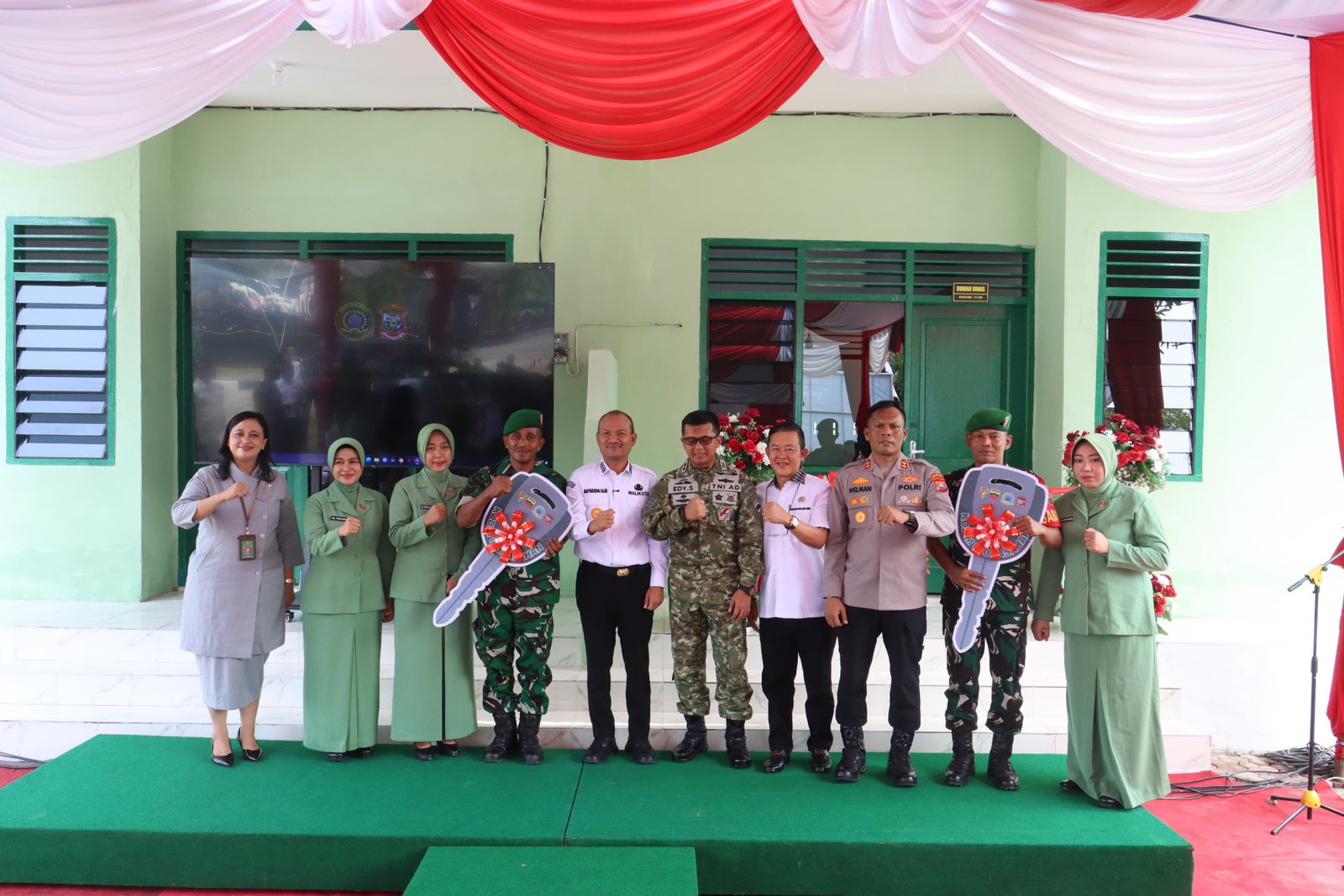 Kapolres Tanjungbalai Hadiri Peresmian Rumah Dinas Makoramil 17/DB