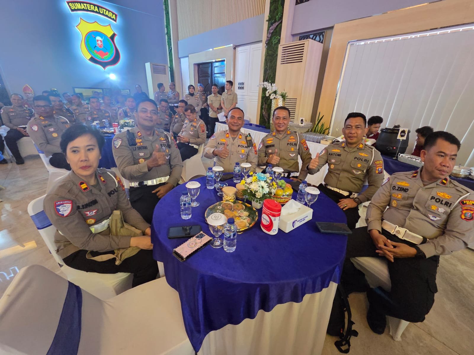 Peringati Hari Lalu Lintas Bhayangkara ke-71, Kasat Lantas Polres Tanjungbalai Hadiri Syukuran di Polda Sumut