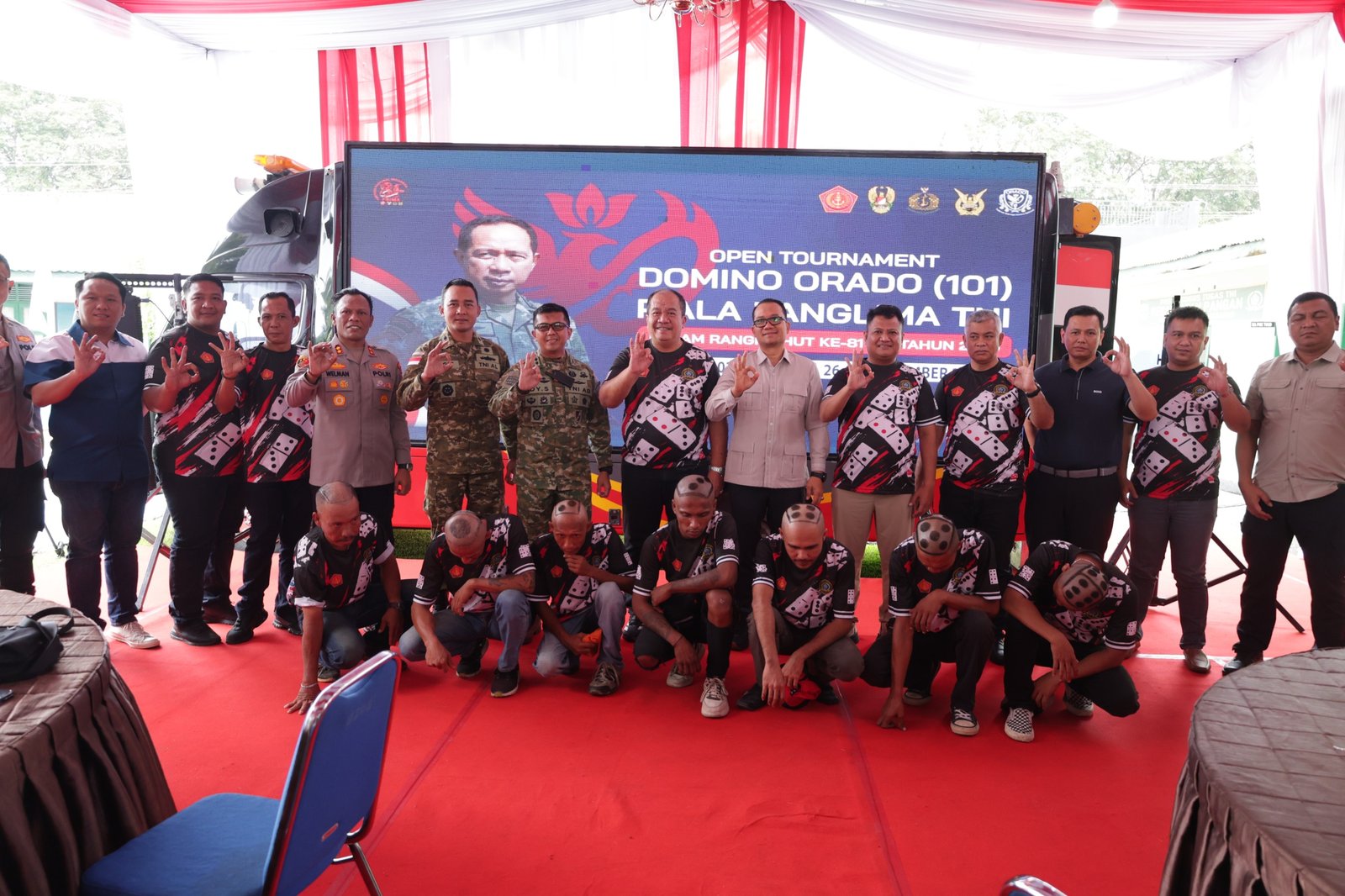 Kapolres Tanjungbalai Raih Juara 1 Turnamen Domino Piala Panglima TNI di Makodim 0208/Asahan