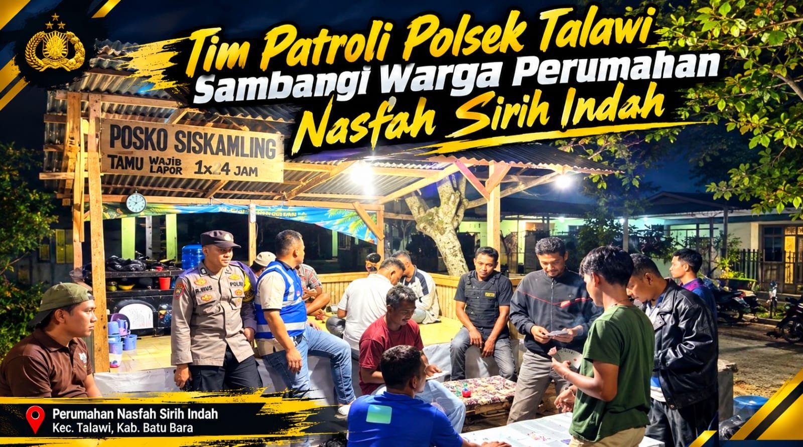 Antisipasi dan Meminimalisir Kejahatan, IPDA R Marbun Pimpinan Patroli Wilayah Polsek Talawi