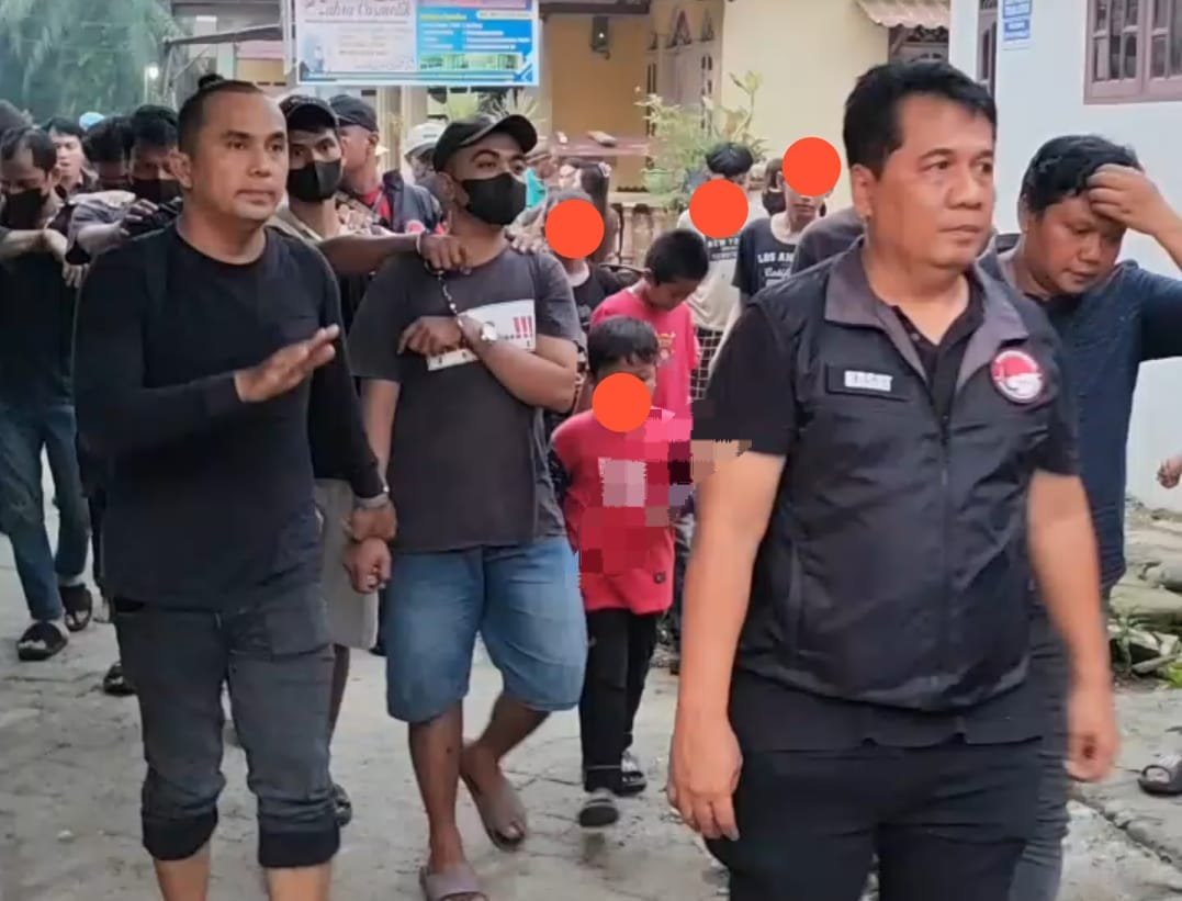 Satresnarkoba Polresta Deli Serdang Gerebek Sejumlah Titik di Tanjung Morawa, 7 Orang Diamankan