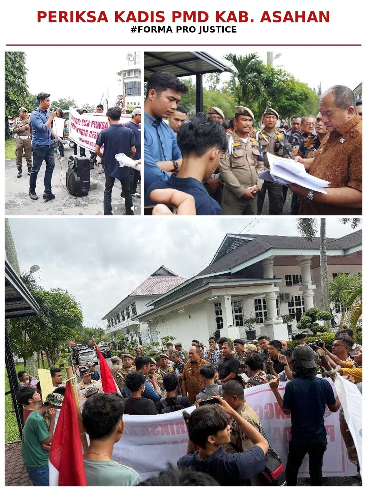 GEMPPAR Demo Kantor Bupati Asahan, Desak Kadis dan Kabid PMD Dicopot